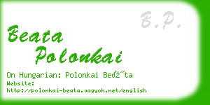 beata polonkai business card